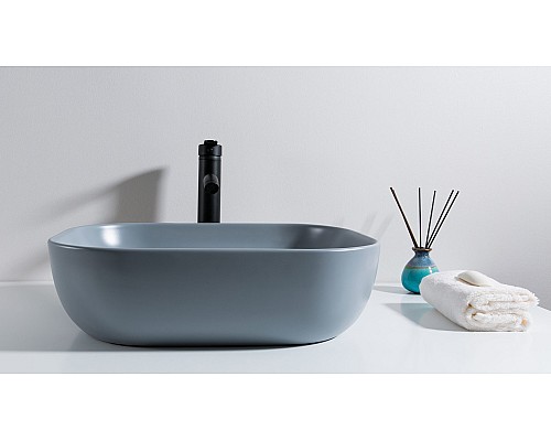 Серая матовая керамическая раковина Gid Gm1302 53336