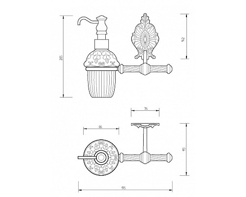 Дозатор для жидкого мыла Migliore Elisabetta 17027 Хром
