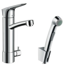 Смеситель для раковины с гигиеническим душем Hansgrohe Logis однорычажный хром