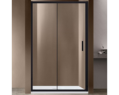 Душевая дверь Vincea Garda 130 VDS-1G130CLB профиль Черный стекло прозрачное