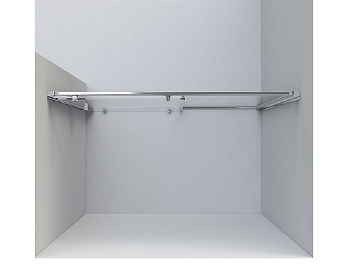 Душевая дверь Vincea Garda 130 VDS-1G130CLB профиль Черный стекло прозрачное