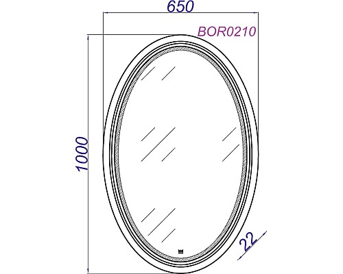 Зеркало Clarberg Borgia 65 BOR0210BG Слоновая кость Патина золото