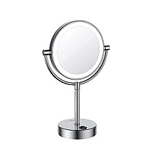 Зеркало с LED-подсветкой двухстороннее и WasserKRAFT K-1005 с 3-х кратным увеличением