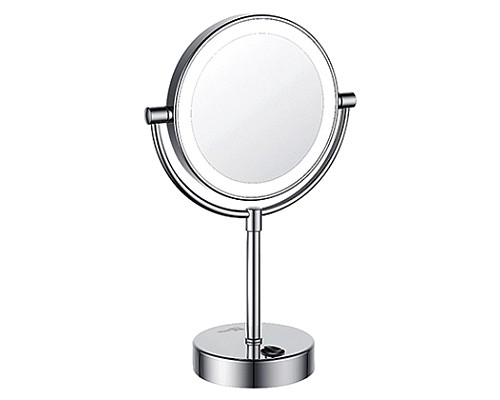 Зеркало с LED-подсветкой двухстороннее и WasserKRAFT K-1005 с 3-х кратным увеличением