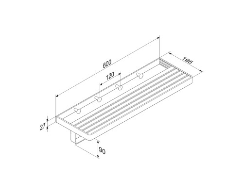 Полка для полотенец Damixa Jupiter DA7737700 Хром