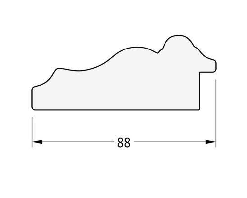 Зеркало Evoform Exclusive 86х56 BY 1237 с фацетом в багетной раме - Римское серебро 88 мм