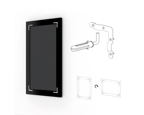 Зеркало Evoform Exclusive 86х56 BY 1237 с фацетом в багетной раме - Римское серебро 88 мм