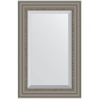 Зеркало Evoform Exclusive 86х56 BY 1237 с фацетом в багетной раме - Римское серебро 88 мм