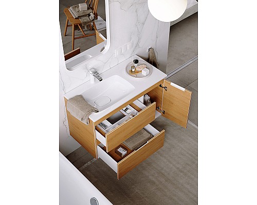 Тумба под раковину Aqwella Accent 90 L ACC0109LDZ подвесная Дуб золотой