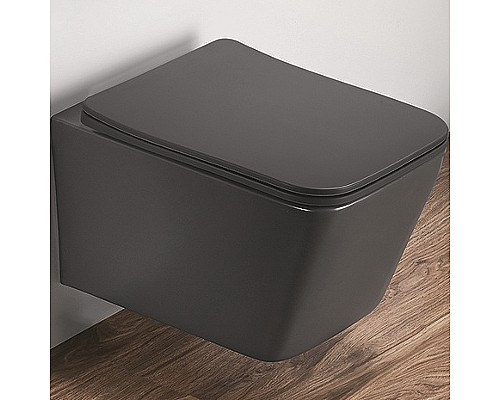 Унитаз CeramaLux 5170MDH подвесной Серый матовый с сиденьем Микролифт