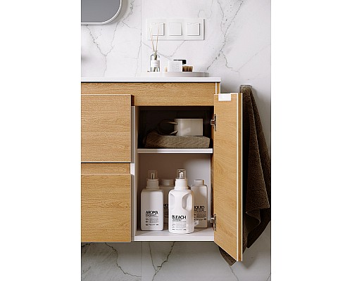 Тумба под раковину Aqwella Accent 90 L ACC0109LDZ подвесная Дуб золотой