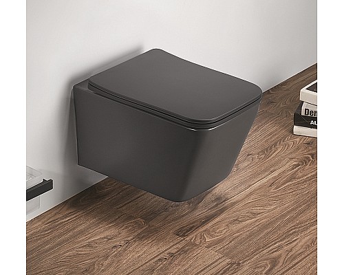 Унитаз CeramaLux 5170MDH подвесной Серый матовый с сиденьем Микролифт