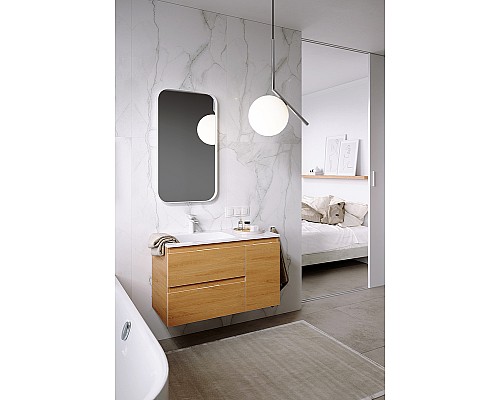 Тумба под раковину Aqwella Accent 90 L ACC0109LDZ подвесная Дуб золотой