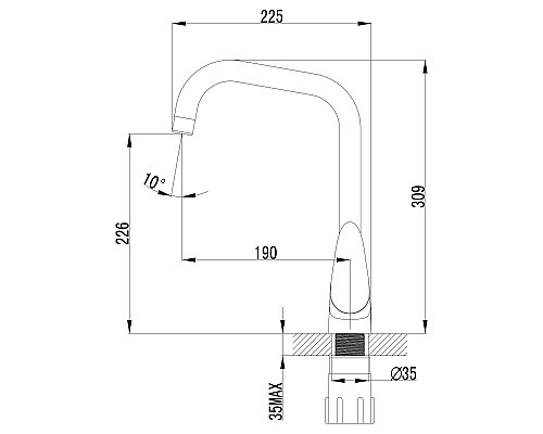 Смеситель Lemark Pramen LM3355C для кухни