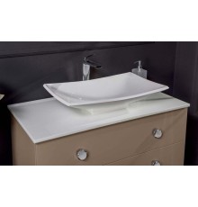 Столешница Solid Glass белая прямая 111x52см