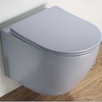 Унитаз CeramaLux 2197MHL подвесной Голубой матовый с сиденьем Микролифт