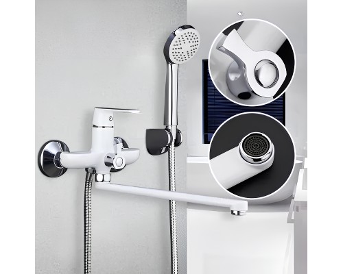 Смеситель для ванны Frap H31 F2231 универсальный Белый Хром