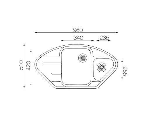 Кухонная мойка TopZero Angelina 960.510.15-08 Jasmine