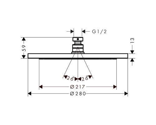 Верхний душ Hansgrohe Croma белый матовый 26220700