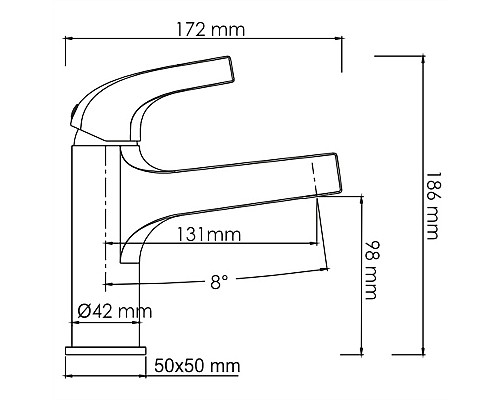 Смеситель для раковины WasserKRAFT Sauer 7103 Золото