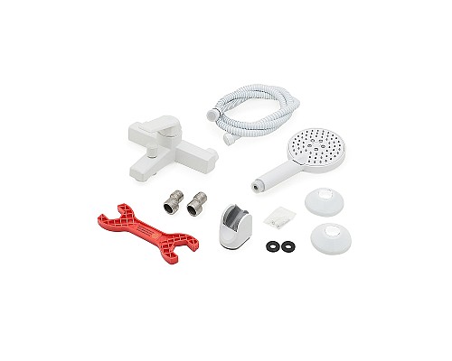 Смеситель для ванны Orange OneLife P02-300w Белый матовый