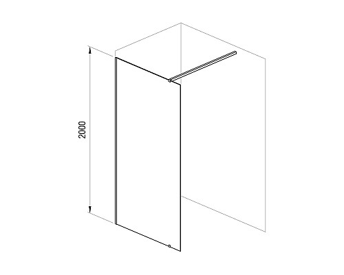 Душевое ограждение со входом с одной стороны Ravak Walk-In GW9WG0300Z1 120