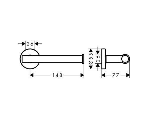 Держатель рулона туалетной бумаги без крышки Hansgrohe Logis Universal 41726000