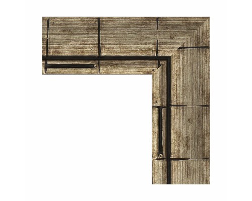 Зеркало Evoform Exclusive-G 123х53 BY 4050 с гравировкой в багетной раме - Серебряный бамбук 73 мм