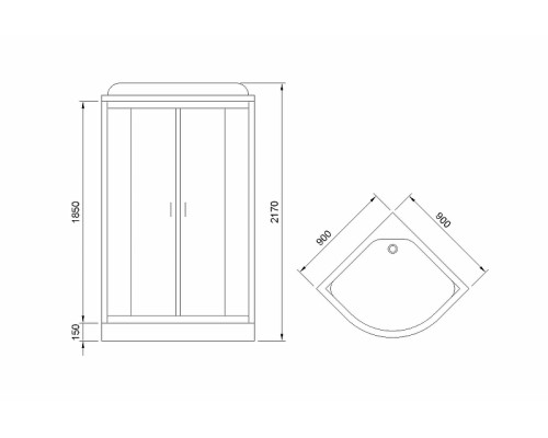 Душевая кабина Royal Bath HK 90x90 без гидромассажа