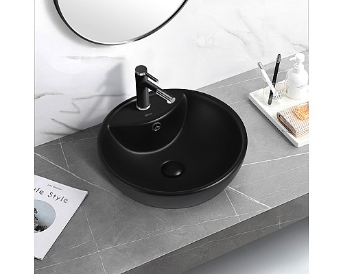 Раковина накладная ABBER Bequem AC2101MB черная матовая