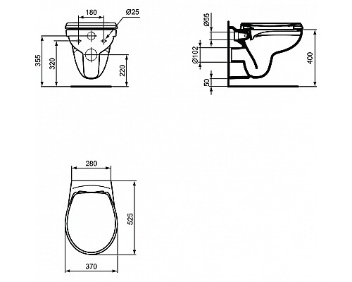 Унитаз Ideal Standard Eurovit K881201 подвесной с сиденьем Микролифт