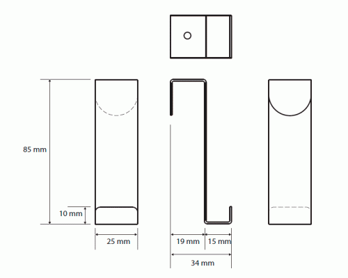Крючок Bemeta Dark 101106150 Черный матовый