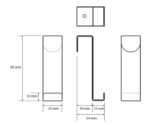 Крючок Bemeta Dark 101106150 Черный матовый