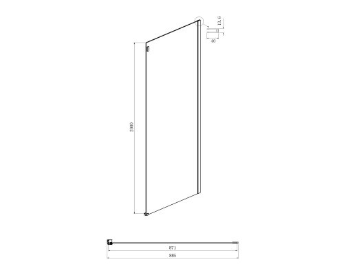 Душевой уголок Ambassador Benefit 130x90 19021102HX-90HX профиль Хром стекло прозрачное
