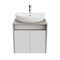 Тумба под раковину Kerama Marazzi PRO подвесная 2 дверцы 60, белая глянцевая