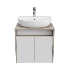 Тумба под раковину Kerama Marazzi PRO подвесная 2 дверцы 60, белая глянцевая