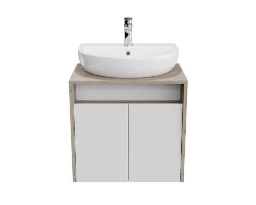 Тумба под раковину Kerama Marazzi PRO подвесная 2 дверцы 60, белая глянцевая