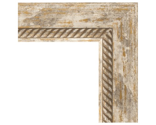 Зеркало Evoform Exclusive-G 123х53 BY 4048 с гравировкой в багетной раме - Прованс с плетением 70 мм