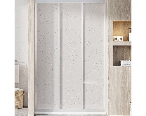 Душевая дверь Ravak Supernova ASDP3-130 00VJ01R211 профиль Белый витраж пластик Pearl