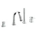 Смеситель Grohe однорычажный для ванны на 4 отвесртия