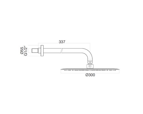 Верхний душ Webert AC0841794 Золото матовое