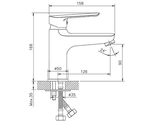 Смеситель для раковины Haiba HB1001 Хром
