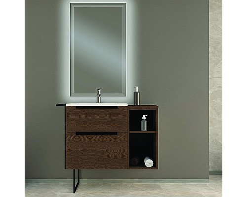 Тумба под раковину Cezares Urban 60 55155 подвесная Frassino scuro без ножки и боковой полки