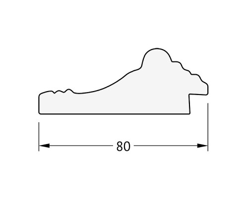 Зеркало Evoform Exclusive 145х60 BY 1264 с фацетом в багетной раме - Сусальное золото 80 мм