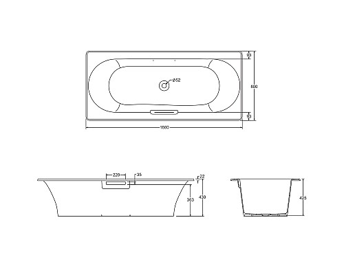 Чугунная ванна Jacob Delafon Volute 180x80 E6D900-0 с антискользящим покрытием Чугунная ванна Jacob Delafon Volute 180x80 E6D900-0 с антискользящим покрытием
