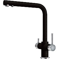 Смеситель для кухонной мойки ZORG Sanitary ZR 348 YF ХРОМ ЧЕР МЕТАЛ