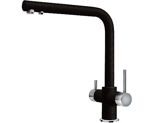 Смеситель для кухонной мойки ZORG Sanitary ZR 348 YF ХРОМ ЧЕР МЕТАЛ