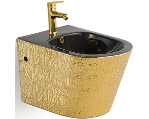 Биде Vincea Q-Line VB1-11G1B подвесное Черный Золотой