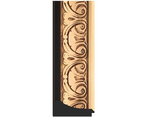 Зеркало Evoform Exclusive Floor 205х115 BY 6173 с фацетом в багетной раме - Барокко золото 106 мм