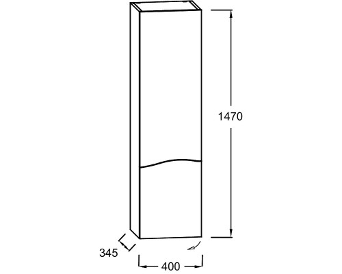 Шкаф пенал Jacob Delafon Sherwood 40 L EB1836LRU-P6 подвесной Натуральный дуб